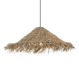 Żyrandol lampa naturalny rattanowy w kształcie słomkowego kapelusza - 40 cm