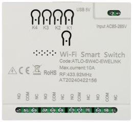 INTELIGENTNY PRZEŁĄCZNIK ATLO-SW4C-EWELINK Wi-Fi, eWeLink