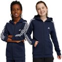 Bluza dla dzieci adidas Essentials 3-Stripes Fleece Full-Zip Hoodie granatowa IC0600