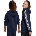 Bluza dla dzieci adidas Essentials 3-Stripes Fleece Full-Zip Hoodie granatowa IC0600