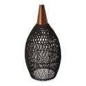 Rustykalna rattanowa lampa wisząca - 25cm (czarny kolor)