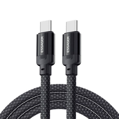 Kabel USB-C do USB-C, Essager, EXCTT1-YS01-P, 100W, 1m (czarny)