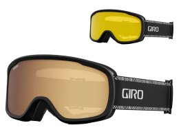 Gogle zimowe GIRO MOXIE BLACK WHITE CHUTE (szyba AMBER GOLD 19-42% S2 + YELLOW 77% S1) (NEW 2024/2025)