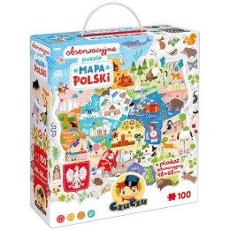 CzuCzu: Obserwacyjne puzzle Mapa Polski 5+ 100el.