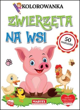 Kolorowanka z naklejkami Zwierzęta na wsi