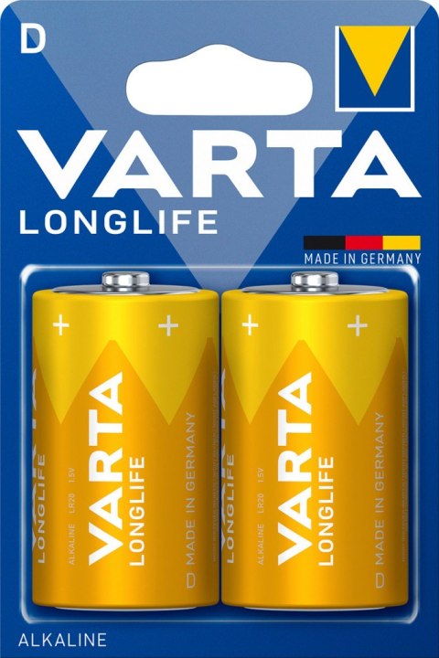 BATERIE ALKALICZNE VARTA R20 (typD) LONGLIFE 2szt