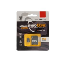 Karta Micro Secure Digital IMRO 64GB CLASS 10 UHS-1 +adapterSD (zapis/odczyt43/85mbs) Promo!