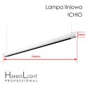 Lampa LED,HanksLight,liniowa,white, alu,zwiesz,1264mm,down36W, SMD,AC230V,4000K-W