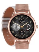 SMARTWATCH DAMSKI PACIFIC 18-2 - BRANSOLETA + PASEK: Rosegold / Biały (sy015b)