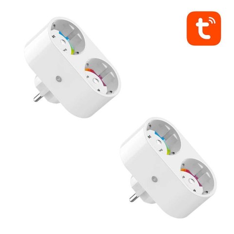 Podwójne inteligentne gniazdko WiFi Gosund SP211, 2 sztuki 3500W (dwupak) Tuya Podwójne inteligentne gniazdko WiFi Gosund SP211, 2 sztuki 3500W (dwupak) Tuya