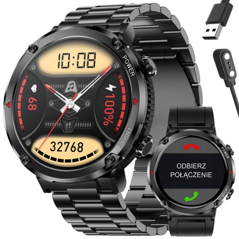 SMARTWATCH MĘSKI GRAVITY GT21-1 - BLUETOOTH CALL, DODATKOWY PASEK (sg025a)