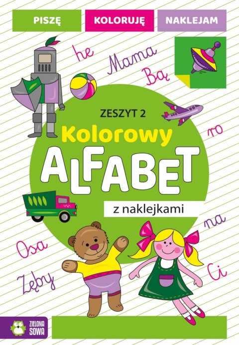 Kolorowy alfabet z naklejkami. Zeszyt 2