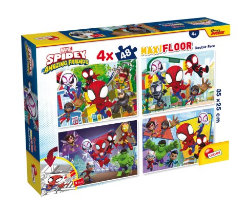 LISCIANI MARVEL PUZZLE DF MAXI FLOOR 4 X 48 SPIDEY