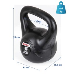 HANTLA KOMPOZYTOWA KETTLEBELL 6 KG ODWAŻNIK ENERO FIT