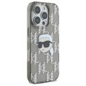 Karl Lagerfeld IML Karl Head Electroplated - Etui iPhone 16 Pro (czarny)