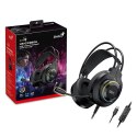 Genius GX GAMING HS-GX580U, słuchawki z mikrofonem, czarna, słuchawki, 50 mm przetworniki typ USB