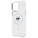 Karl Lagerfeld IML Metal Choupette Head MagSafe - Etui iPhone 13 Pro Max (biały)