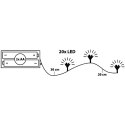 LAMPKI DRUCIKI NA BATERIE GIRLANDA 20 LED KWIATY CIEPŁY BIAŁY