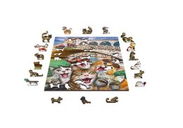 Drewniane Puzzle z figurkami - Kotki w Wenecji rozm. S, 75 elementów