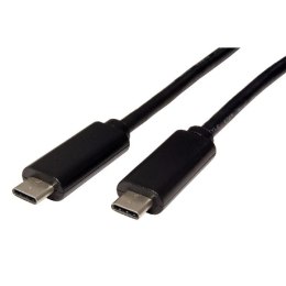 USB kabel (3.1), USB C (M) - USB C (M), 0.5m, czarny, plastic bag