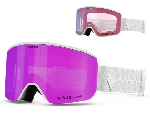 Gogle zimowe GIRO ELLA WHITE BLISS (szyba VIVID PINK 00% S2 + VIVID INFRARED 62% S1) (NEW 2024/2025)