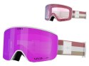 Gogle zimowe GIRO ELLA WHITE LX STRIPE (szyba VIVID PINK 00% S2 + VIVID INFRARED 62% S1) (NEW 2024/2025)