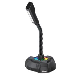 HP, komputerowy mikrofon, DHP-1100C, czarny, lampka LED USB Hub