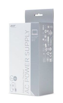 Acer AC Adapter 65W adapter zasilający/ inwentor Wewnętrzna Czarny