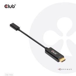 CLUB3D CAC-1333 adapter kablowy 0,22 m HDMI Typu A (Standard) USB Type-C Czarny