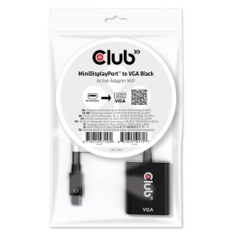 CLUB3D CAC-2113 adapter kablowy 0,228 m Mini Displayport VGA Czarny