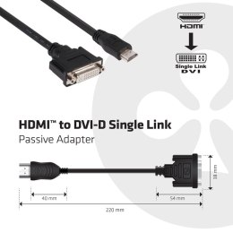 CLUB3D HDMI to DVI Single Link Passive Adapter