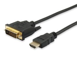 Equip 119323 adapter kablowy 3 m HDMI DVI-D Czarny