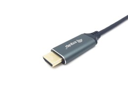 Equip 133417 adapter kablowy 3 m USB Type-C HDMI Typu A (Standard) Szary, Czarny