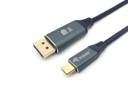 Equip 133423 adapter kablowy 3 m USB Type-C DisplayPort Szary