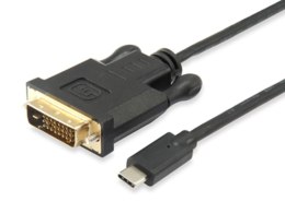 Equip 133468 adapter kablowy 1,8 m USB Type-C DVI-D Czarny