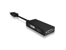 ICY BOX IB-AC1031 DisplayPort DVI-D + VGA (D-Sub) + HDMI Czarny