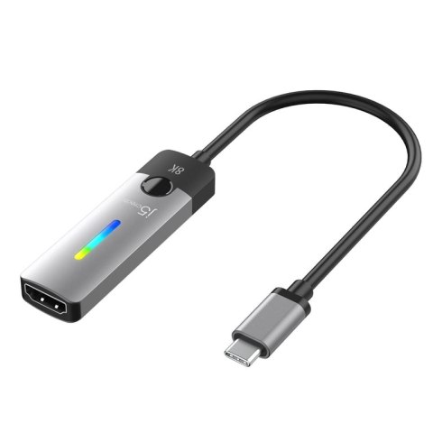 J5create JCA157 adapter kablowy 10 m USB Type-C HDMI Czarny, Szary