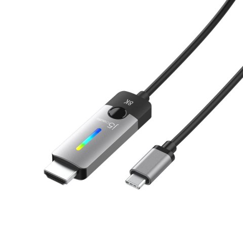 J5create JCC157 1,79 m USB Type-C HDMI Czarny, Szary