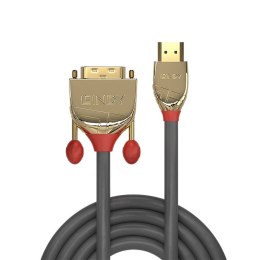 Lindy 36193 adapter kablowy 0,5 m HDMI Typu A (Standard) DVI-D Szary