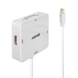 Lindy 38297 adapter kablowy 0,15 m Mini DisplayPort DVI-D + VGA (D-Sub) + HDMI Biały