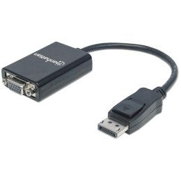 Manhattan 151962 adapter kablowy 0,15 m DisplayPort VGA (D-Sub) Czarny