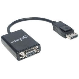 Manhattan 151962 adapter kablowy 0,15 m DisplayPort VGA (D-Sub) Czarny