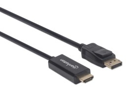 Manhattan 152679 adapter kablowy 1,8 m DisplayPort HDMI Czarny