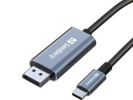 Sandberg 136-51 adapter kablowy 2 m USB Type-C DisplayPort Czarny, Szary