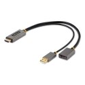 StarTech 128-HDMI-DISPLAYPORT adapter kablowy 0,3 m HDMI Typu A (Standard) Czarny, Szary