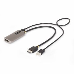 StarTech 148B-HDMI-DP-8K adapter kablowy 0,3 m HDMI Typu A (Standard) DisplayPort Czarny, Srebrny