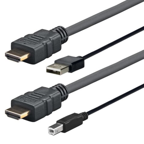 Vivolink PROHDMIUSBAB4AMP adapter kablowy 4 m HDMI + USB Type-A HDMI + USB Type-B Czarny Vivolink PROHDMIUSBAB4AMP adapter kablowy 4 m HDMI + USB Type-A HDMI + USB Type-B Czarny