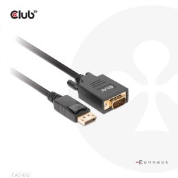 CLUB3D CAC-1012 adapter kablowy 2 m DisplayPort VGA (D-Sub) Czarny