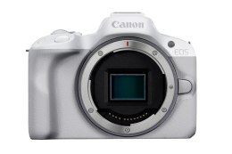 Canon EOS R50, White + RF-S 18-45mm F4.5-6.3 IS STM Kit Bezlusterkowiec 24,2 MP CMOS 6000 x 4000 px Biały