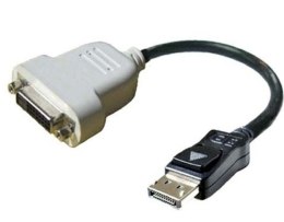 DELL DisplayPort - DVI-D 0,23 m Czarny, Biały